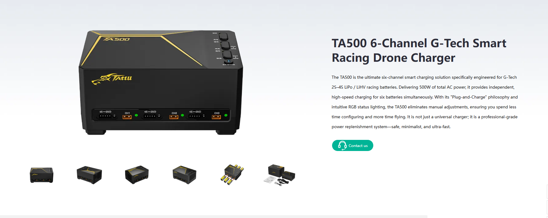 TATTU TA500 6-Channel G-Tech S - đánh giá và giá Drone Racing Charger